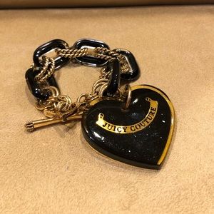 Juicy Couture black and gold chain bracelet